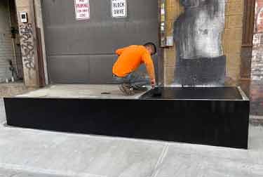 steel plate cladding loading dock