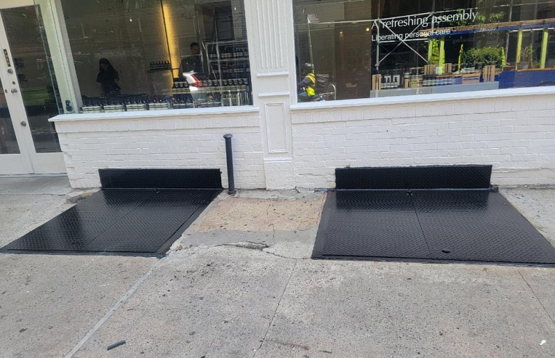 flat metal restaurant cellar doors
