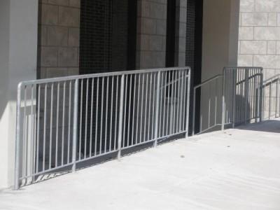 4′ steel simple pipe fence barricade. (brooklyn, ny)