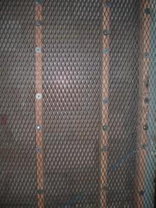 Frameless expanded metal, close up