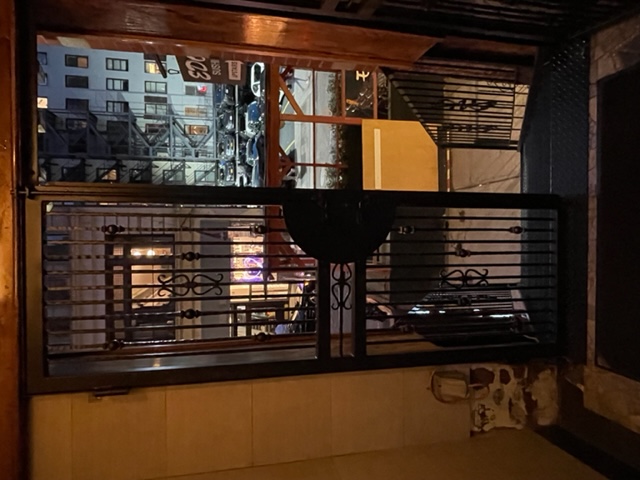 Hi-end steel bar double security door system for restaurant, NYC