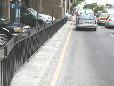 steel barricade fence 3′ commercial. (ny, ny)