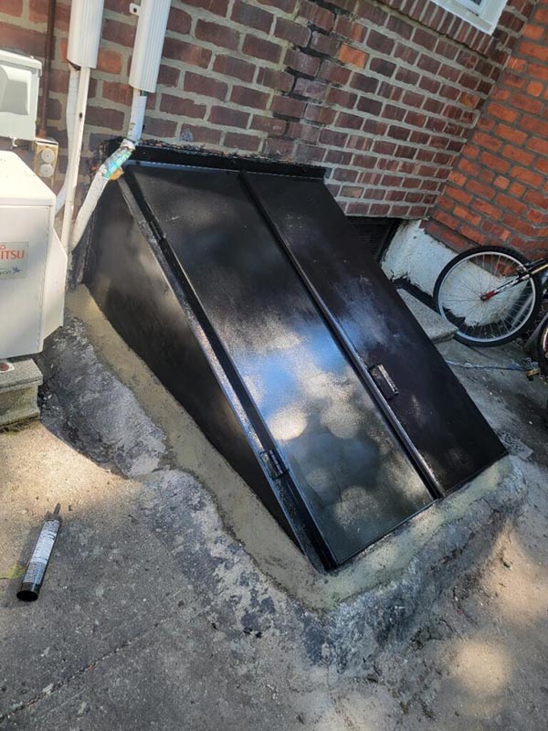 waterproof sloped door