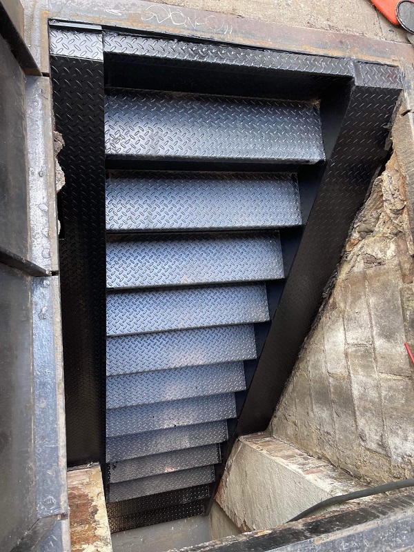 tread diamond plate metal stair custom filler plate