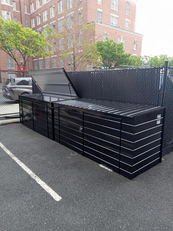 large custom garbage enclosure bin economaster