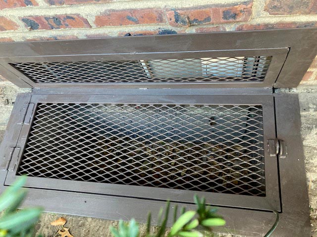 Expanded metal security door