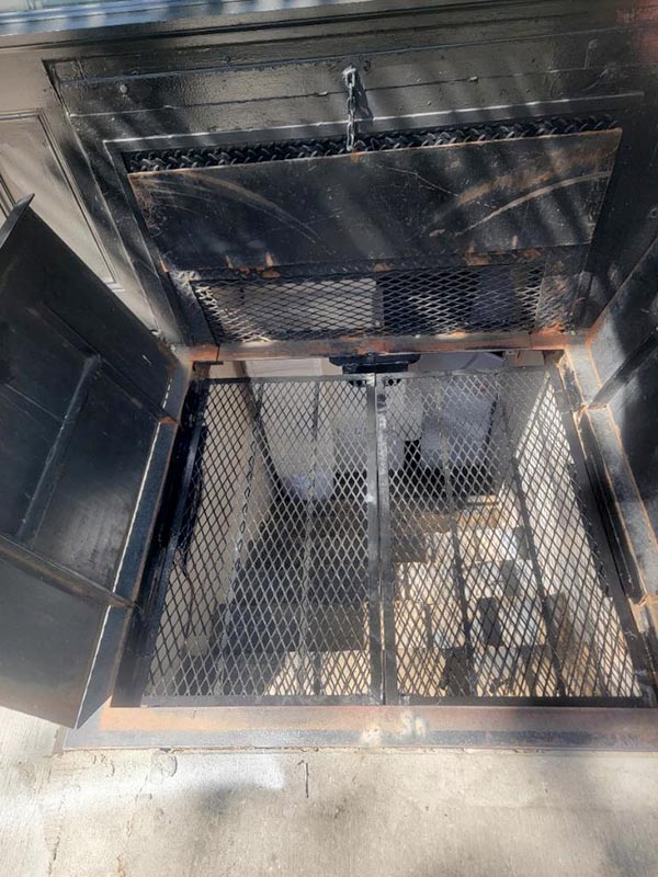 Steel screen mesh security for sidewalk doors, Tribeca NYC