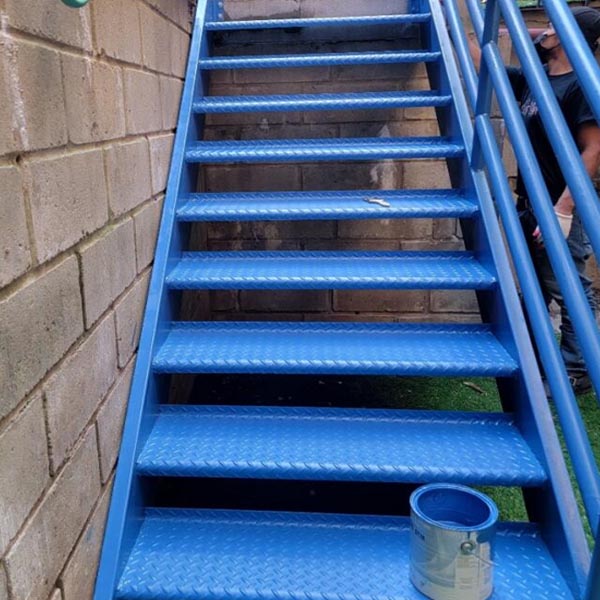 open tread metal stairs