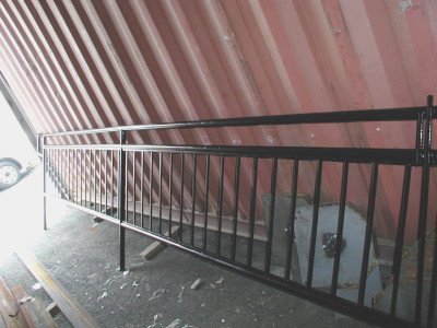 Tube steel guard rails solid pickets