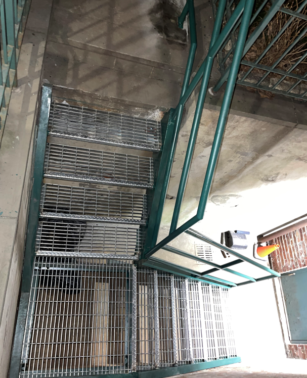 stairs indoor steel