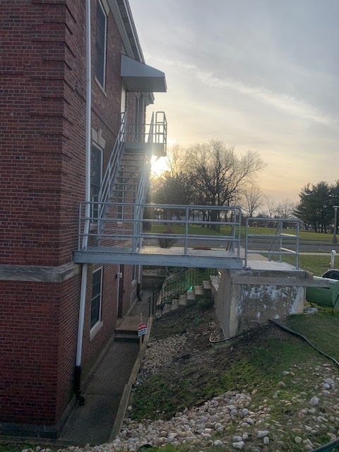 steel fire stairs