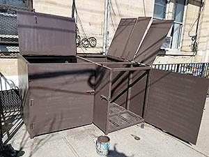 steel garbage pail bins 2b