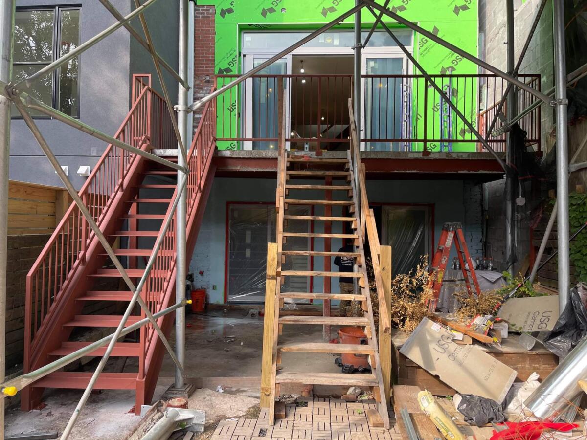 steel stairs and custom balcony railins