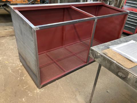 Steel boxes frame fabrication