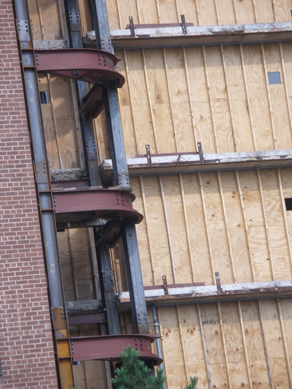 curved structural stair tower framing