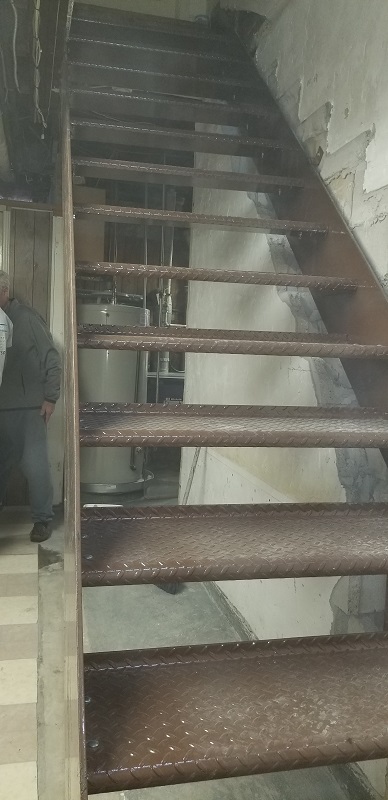 open tread flush mount bolt steps