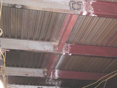 Structural steel industrial renovation welded cross brace