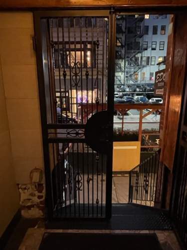 Hi end steel bar double security door system for restaurant nyc