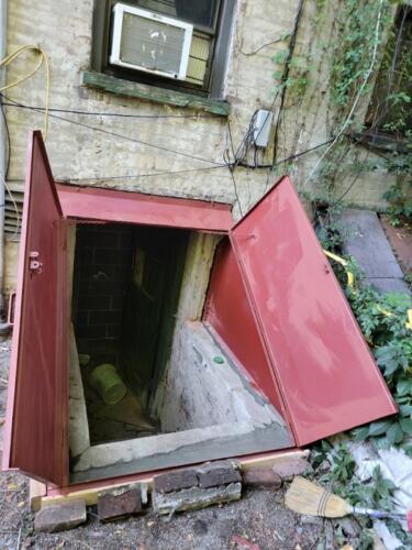 open basement waterproof cellar door bulkhead install