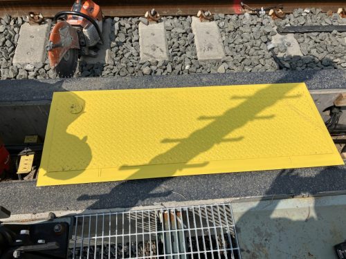 Custom sidewalk vault door gates for MTA, Queens