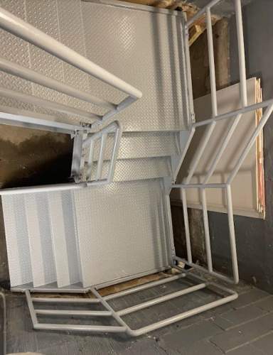 Indoor steel commercial fireproof stairs factory industrial queens New york