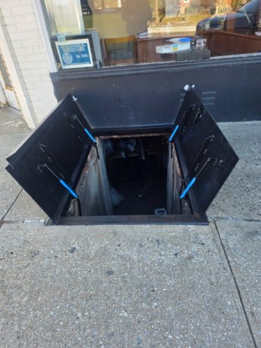 access door lift basement door city