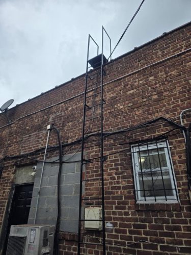 fixed roof ladder steel access durable