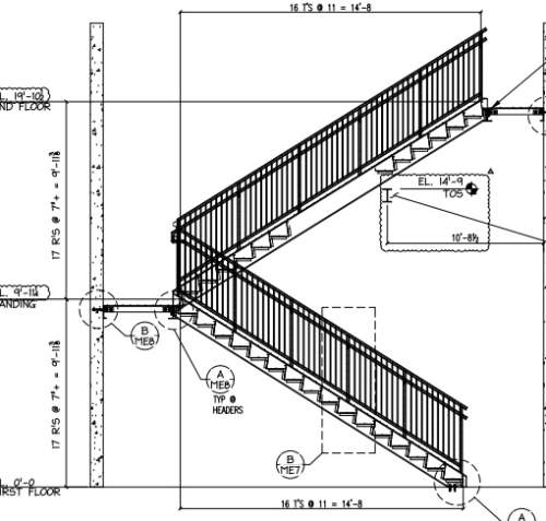 shop drawings staircase