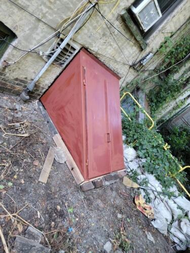 Backyard metal bulkhead installation, Bronx